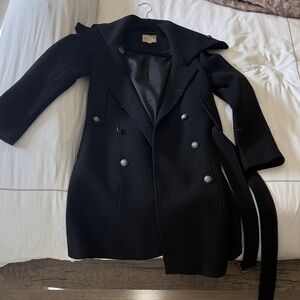 Elizabeth and James Black Trench Coat